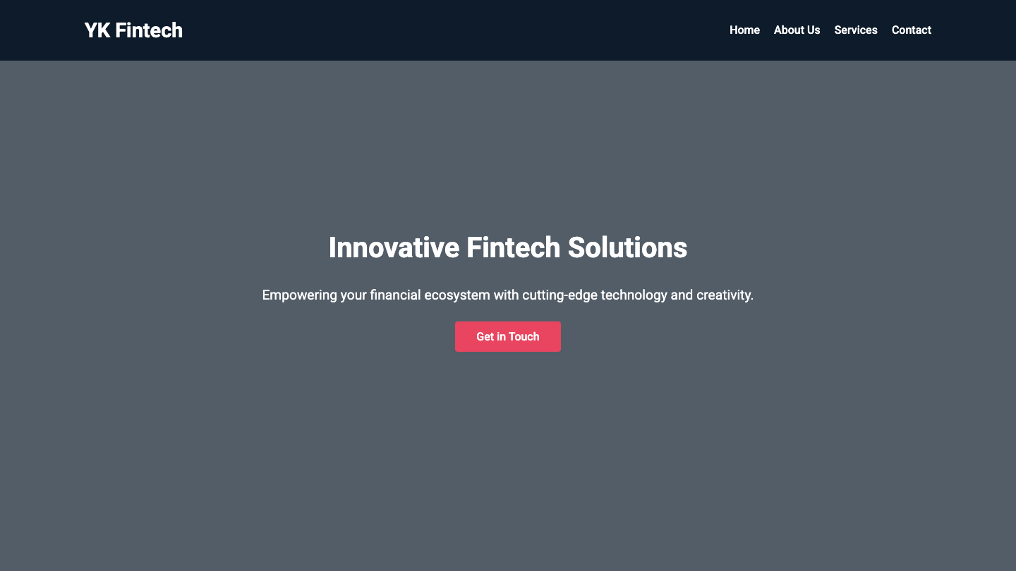 YK Fintech（ykfintech.com）のトップページ
