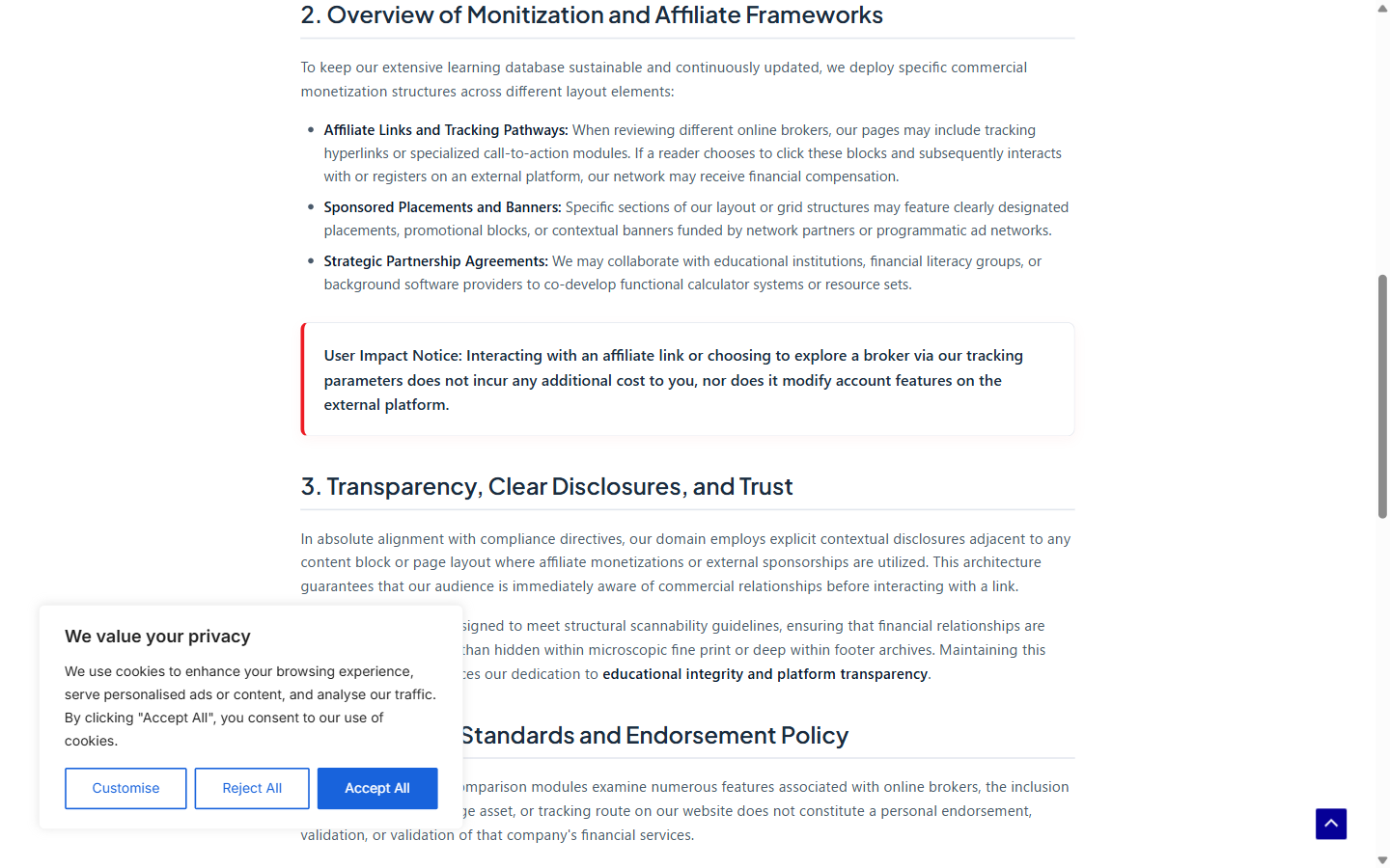 assetpathzone.com の広告方針のページ