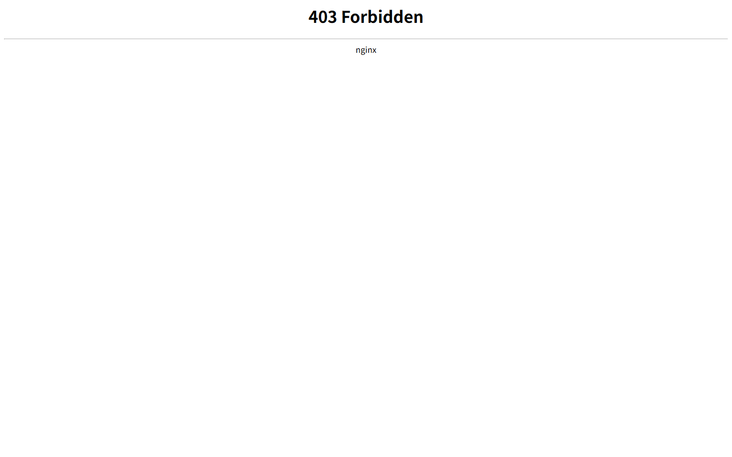 ciotbxs.com を開いた画面。403 Forbidden と表示されている