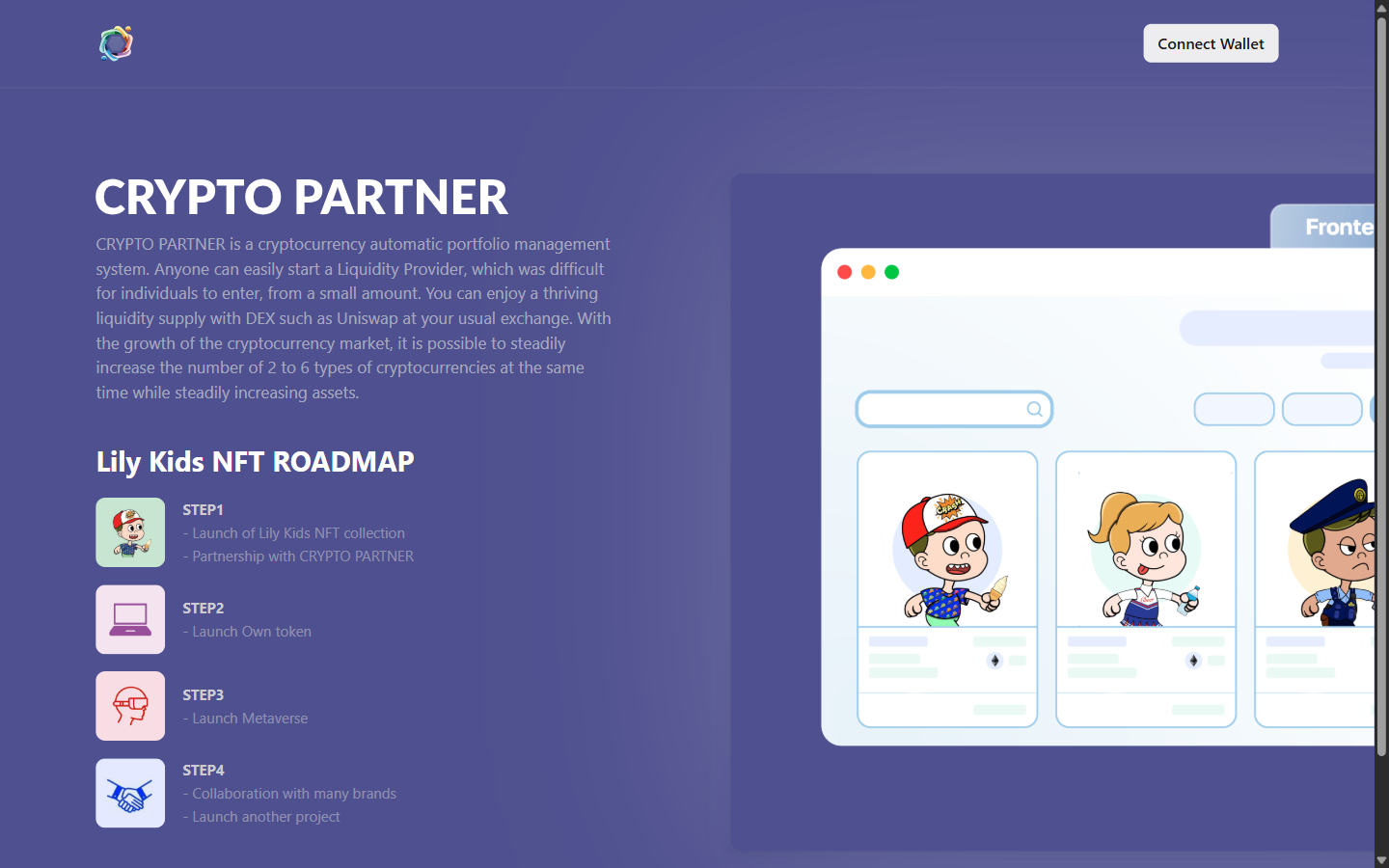 CRYPTO PARTNER（cryptopartner.io）のトップページ