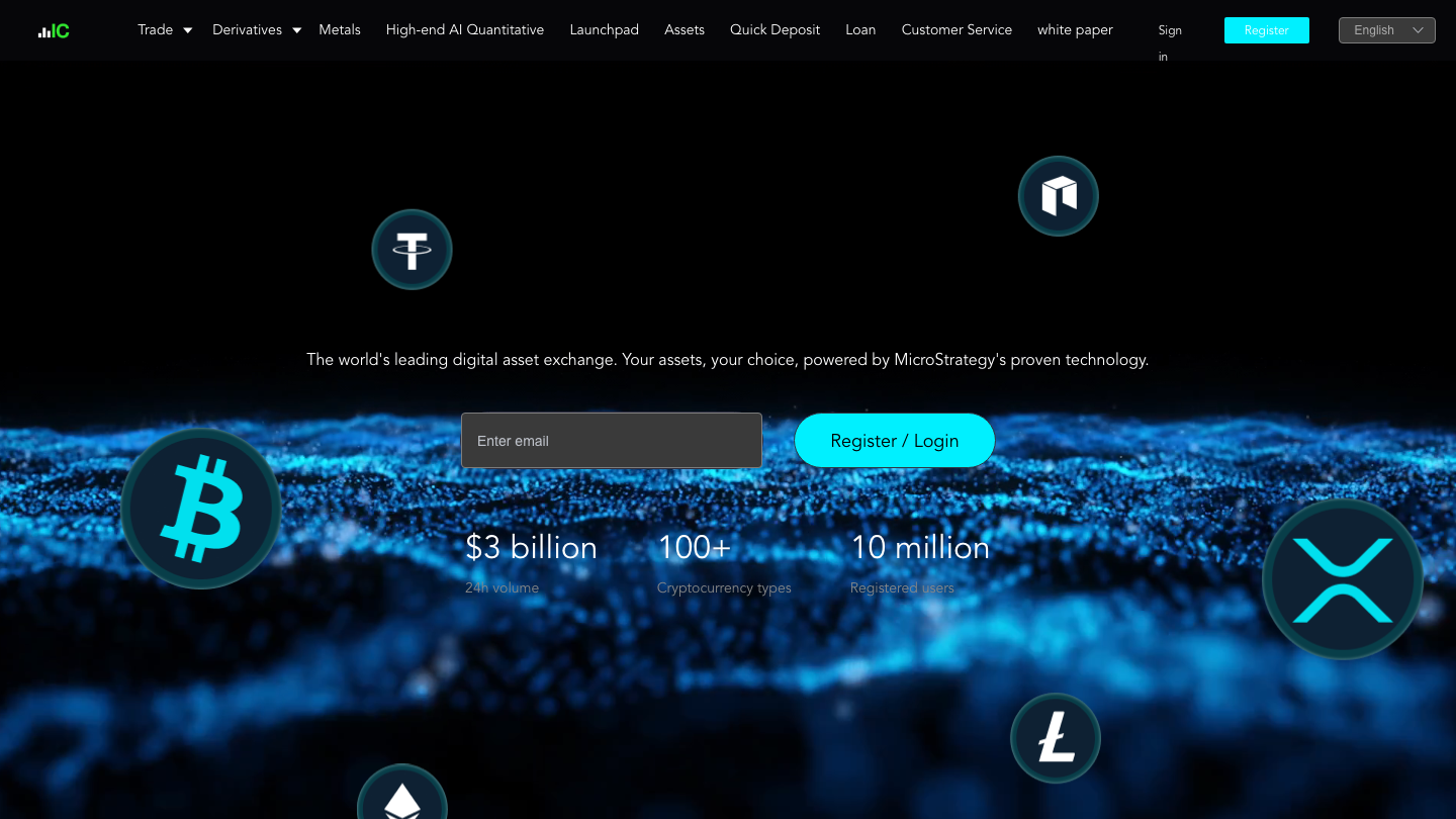 IC（icoinmx.com）のトップページ