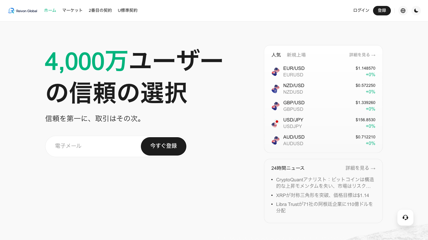 Reivon Global(reivonglobal.one)のトップページ