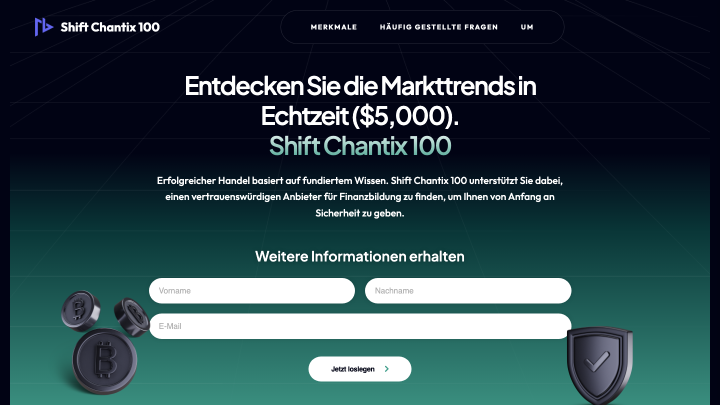 Shift Chantix 100（shiftchantix100.com）のトップページ