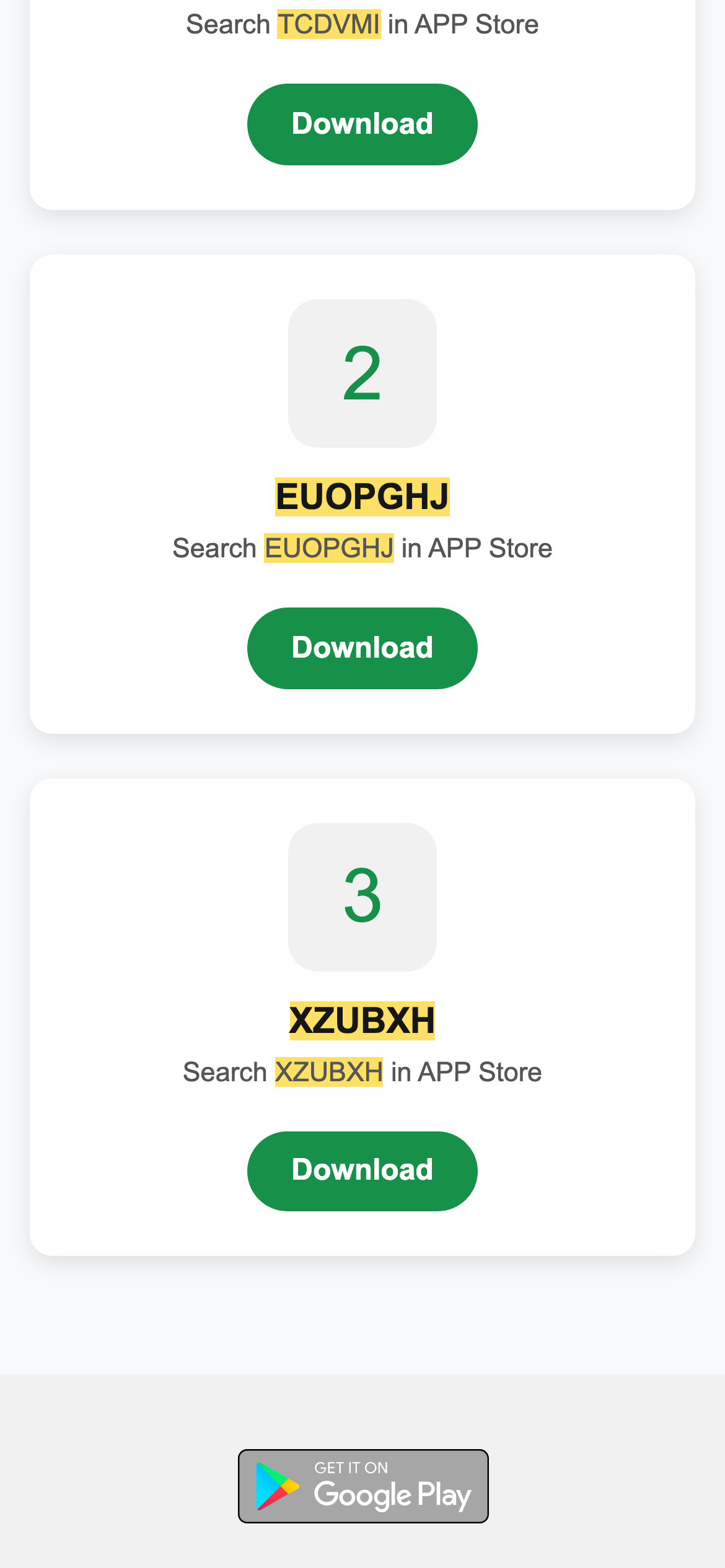 EARNFOREXの「Google Play」ボタンから開く配布ページ