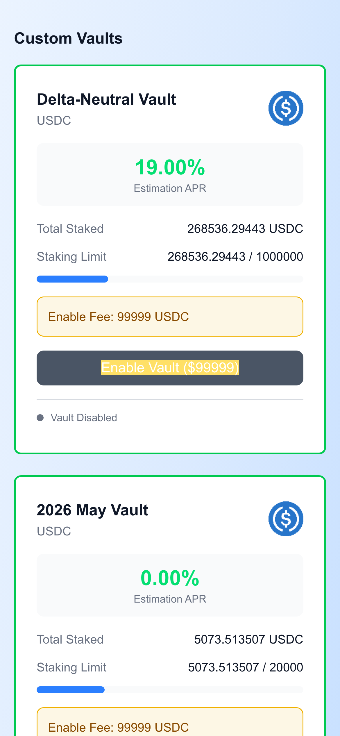 Good LendingのVaultのカード