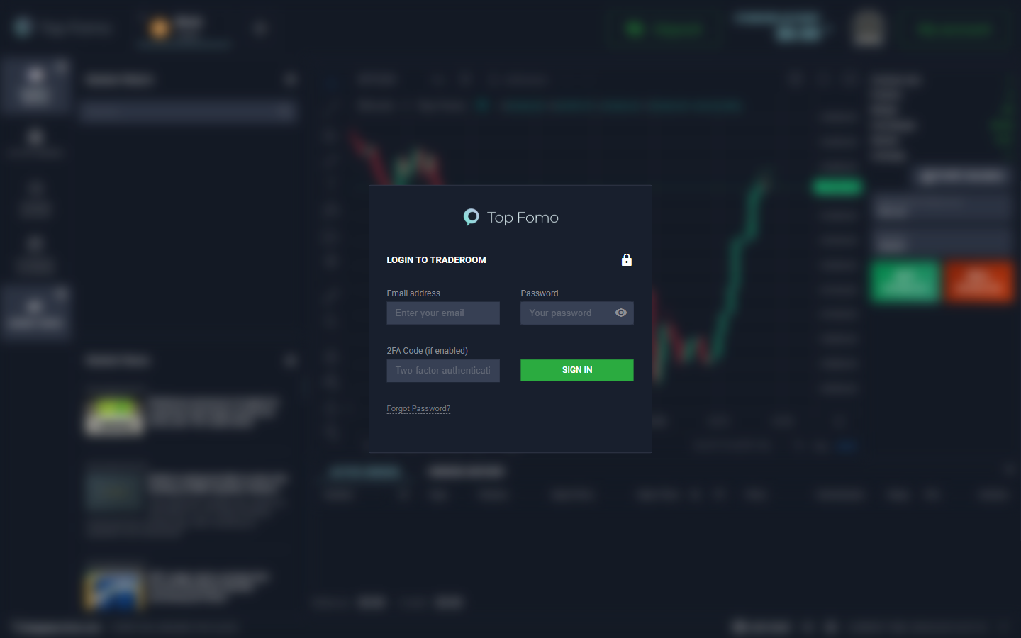 Top Fomo(platform.fomo.holdings)のトップページ